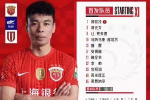 中超联赛第28轮上海海港vs成都蓉城，今日首发名单